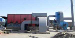 使用工地在新疆360萬大卡熱風鍋爐